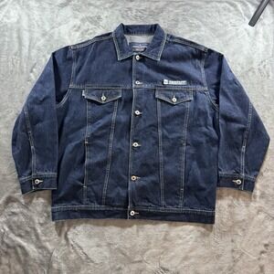 Vintage Phat Farm Jean Jacket Mens L Blue Denim Hip Hop Trucker 90s Hong Kong